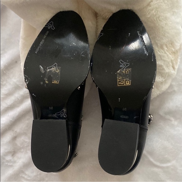 ALEXANDER WANG Black Leather Studded Booties. Size 5 - Picture 8 of 8